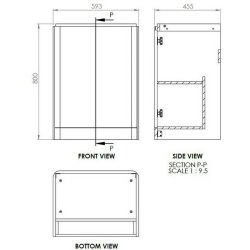 Ajax Ferriby 605mm Matt Grey Floor Standing Vanity Unit