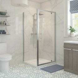 Ajax Keah 6mm Chrome 800mm Infold Shower Door