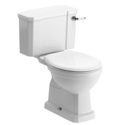Ajax Somerby Close Coupled WC with Acrylic Seat with Chrome Fittings