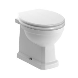Ajax Somerby Back to Wall WC with White Ash Seat and Chrome Fittings