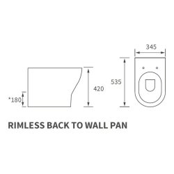 Ajax Maltby Rimless Back To Wall WC and Soft Close Seat