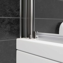 Merlyn Easy Fit Two Panel Curved Bath Screen