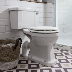 Burlington Rimless Close Coupled WC with 520mm Lever Cistern (Duplicate of Burlington Close Coupled Toilet with 520mm Ceramic Lever Cistern