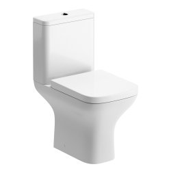 Ajax Binbrook Rimless Close Coupled Open Back WC and Soft Close Seat Wrapover Soft Close Seat