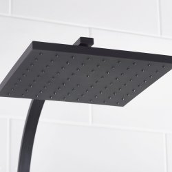 Bristan Qubo Black Thermostatic Bar Mixer Shower with Rigid Riser
