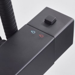 Bristan Qubo Black Thermostatic Bar Mixer Shower with Rigid Riser