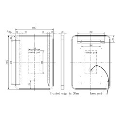 Ajax Faulding 700 x 500mm Brushed Brass Rectangular Front Lit LED Mirror