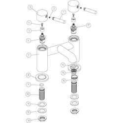 Item Ajax Ouse Brushed Brass Bath Filler