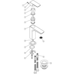 Ajax Burgh Brushed Bronze Basin Mixer and Waste