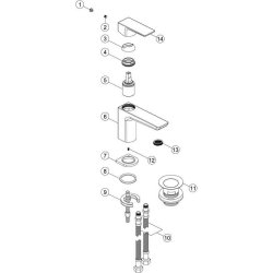 Ajax Burgh Brushed Bronze Cloakroom Basin Mixer and Waste