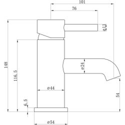 Ajax Ouse Brushed Bronze Basin Mixer and Waste