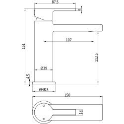 Ajax Freshney Chrome Basin Mixer and Waste