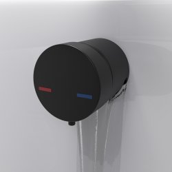 Ajax Matt Black Overflow Bath Filler and Waste