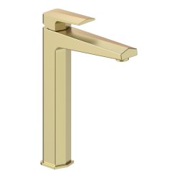 Ajax Welland Brushed Brass Tall Basin Mixer