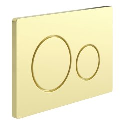 Ajax Slimline Concealed Cistern Brushed Brass Flush Plate