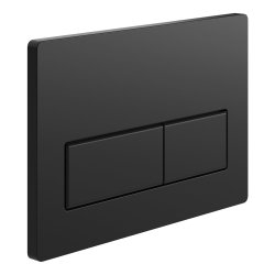 Ajax Wall Hung WC Frame and Cistern Black Rectangle Flush Plate