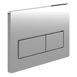 Ajax Wall Hung WC Frame and Cistern Chrome Rectangle Flush Plate