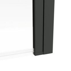 Ajax 1400mm Black Single Straight Bath Screen