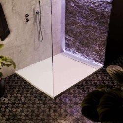 Ajax Linear White Slate 1200 x 800mm Rectangular Shower Tray