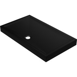 Ajax Low Profile 1400 x 800mm Matt Black Rectangular Shower Tray