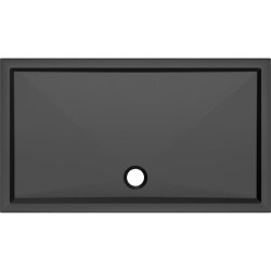 Ajax Low Profile 1400 x 800mm Matt Black Rectangular Shower Tray