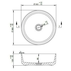 Ajax Hainton 355mm Latte Round Ceramic Countertop Basin