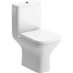 Ajax Binbrook Close Coupled Comfort Height Rimless WC with Soft Close Seat Wrapover Soft Close Seat