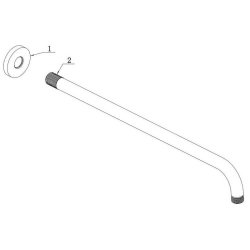 Ajax Thrunscoe Brushed Bronze 335mm Round Shower Arm