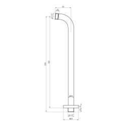 Ajax Thrunscoe Brushed Bronze 335mm Round Shower Arm