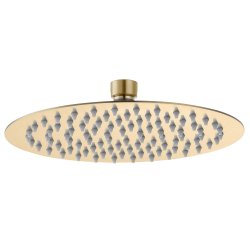 Ajax Thrunscoe Brushed Brass Round Shower Valve and Fixed Shower Head