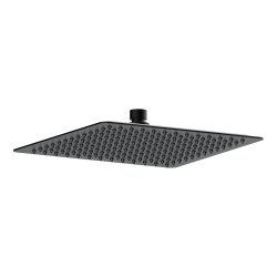 Ajax Hedon Matt Black Square Two Outlet Shower Set