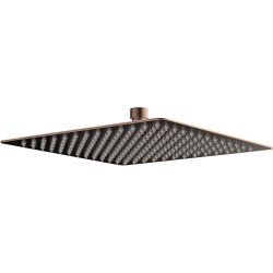 Ajax Hedon Brushed Bronze Square Shower Valve and Fixed Shower Head