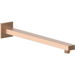 Ajax Hedon Brushed Bronze Square Shower Valve and Fixed Shower Head