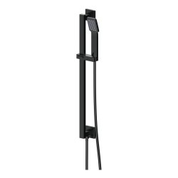 Ajax Hedon Matt Black Square Two Outlet Shower Set