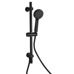 Ajax Thrunscoe Matt Black Round Two Outlet Shower Set