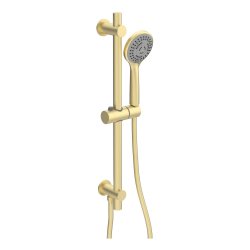 Ajax Thrunscoe Brushed Brass Round Concealed Shower Valve with Riser Kit