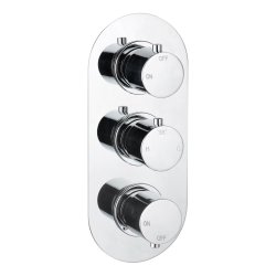 Ajax Thrunscoe Chrome Round Two Outlet Shower Set