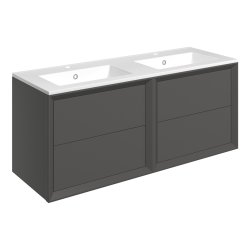 Ajax Yarborough 1200mm Matt Clay Wall Hung Double Basin Vanity Unit