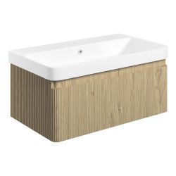 Ajax Torrington 805mm Textured Oak Wall Hung Vanity Unit