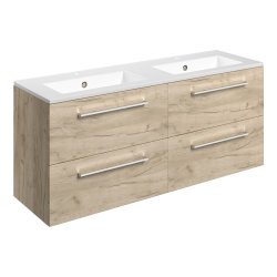 Ajax Walesby 1210mm Oak Wall Hung Double Vanity Unit