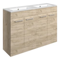 Ajax Walesby 1210mm Oak Floor Standing Double Vanity Unit