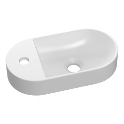 Ajax Whitton White Resin Countertop Basin