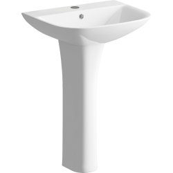 Ajax Binbrook 560mm 1TH Basin and Full Pedestal