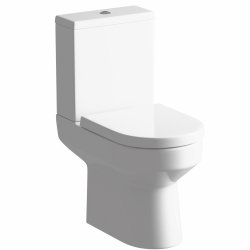 Ajax Limber Rimless Close Coupled Open Back WC with Soft Close Seat