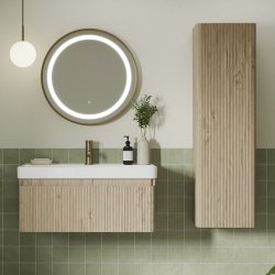 Ajax Torrington 350mm Wall Hung Textured Oak Tall Unit