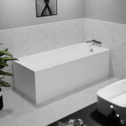 Ajax Scampton 1700 x 700mm Square Thin Edge Single Ended Bath