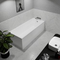 Ajax Scampton 1700 x 700mm Square Thin Edge Single Ended Bath