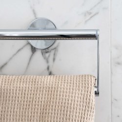 Smedbo Dot Chrome Square Towel Ring