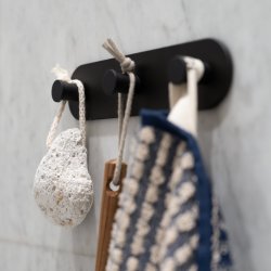 Smedbo Dot Matt Black Triple Hook