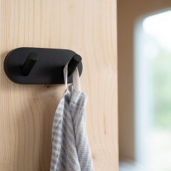 Smedbo Home Black Double Towel Hook